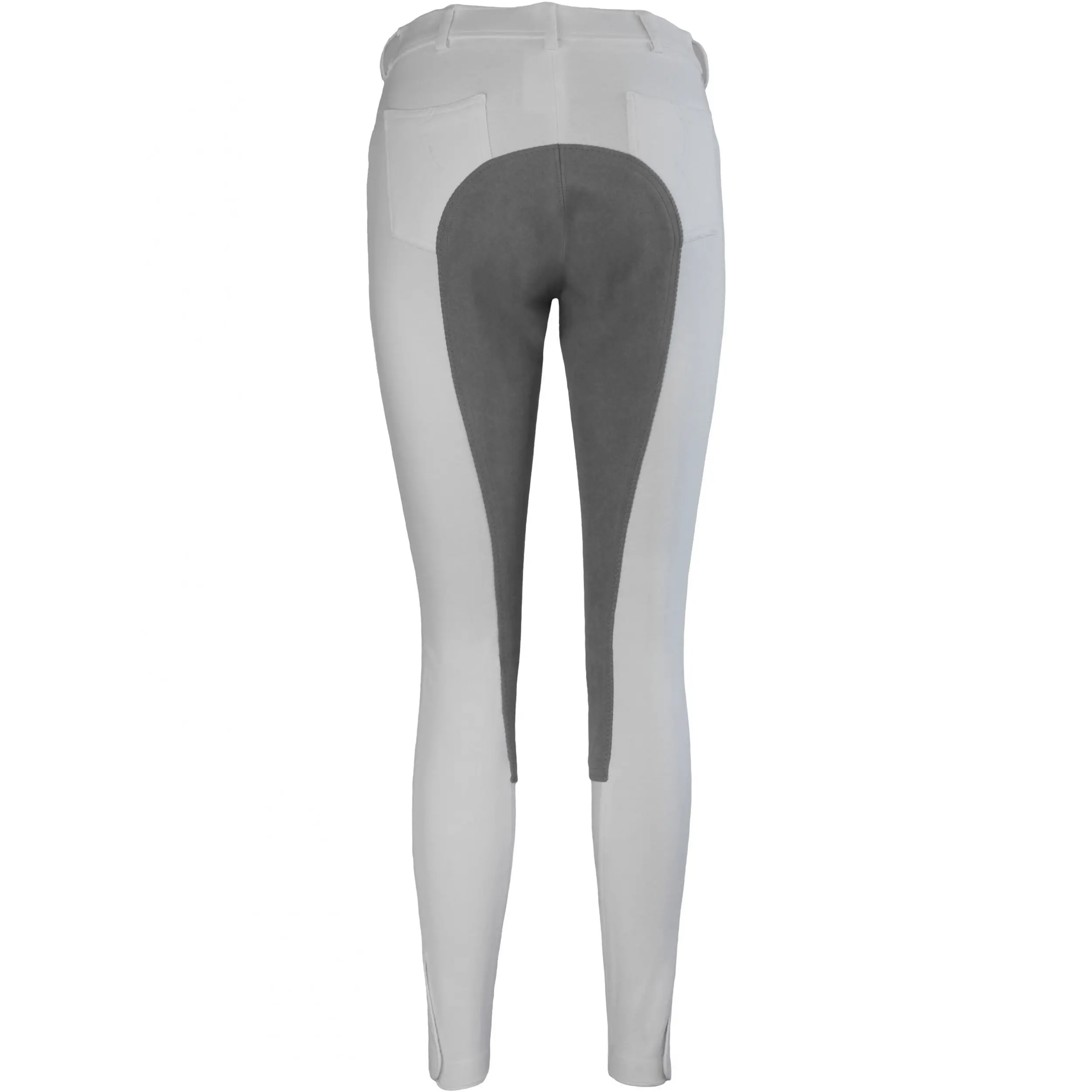 Damen Reithose Vollbesatz BASICLINE weiß/grau