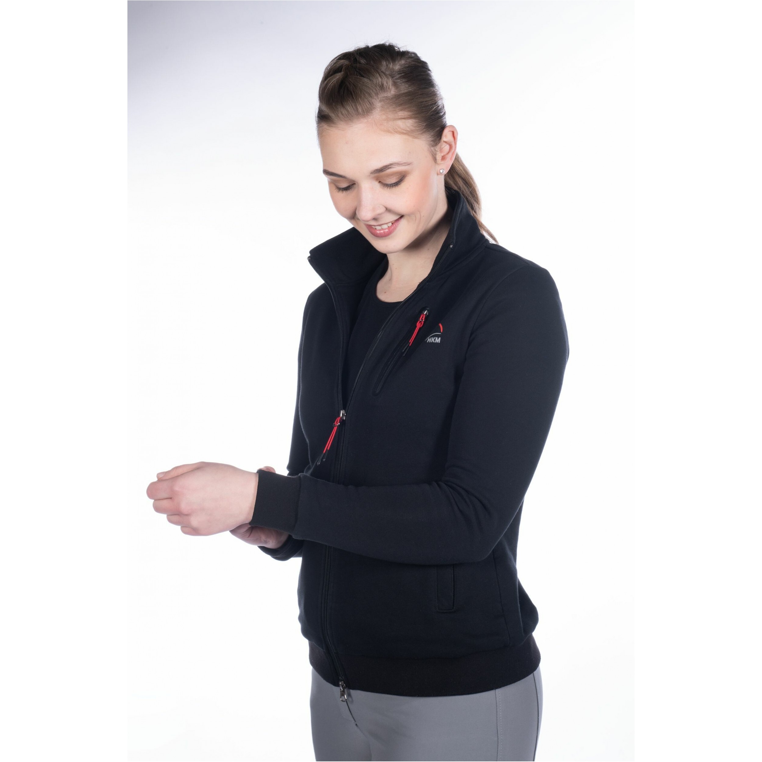 Damen Sweatjacke TEAM schwarz