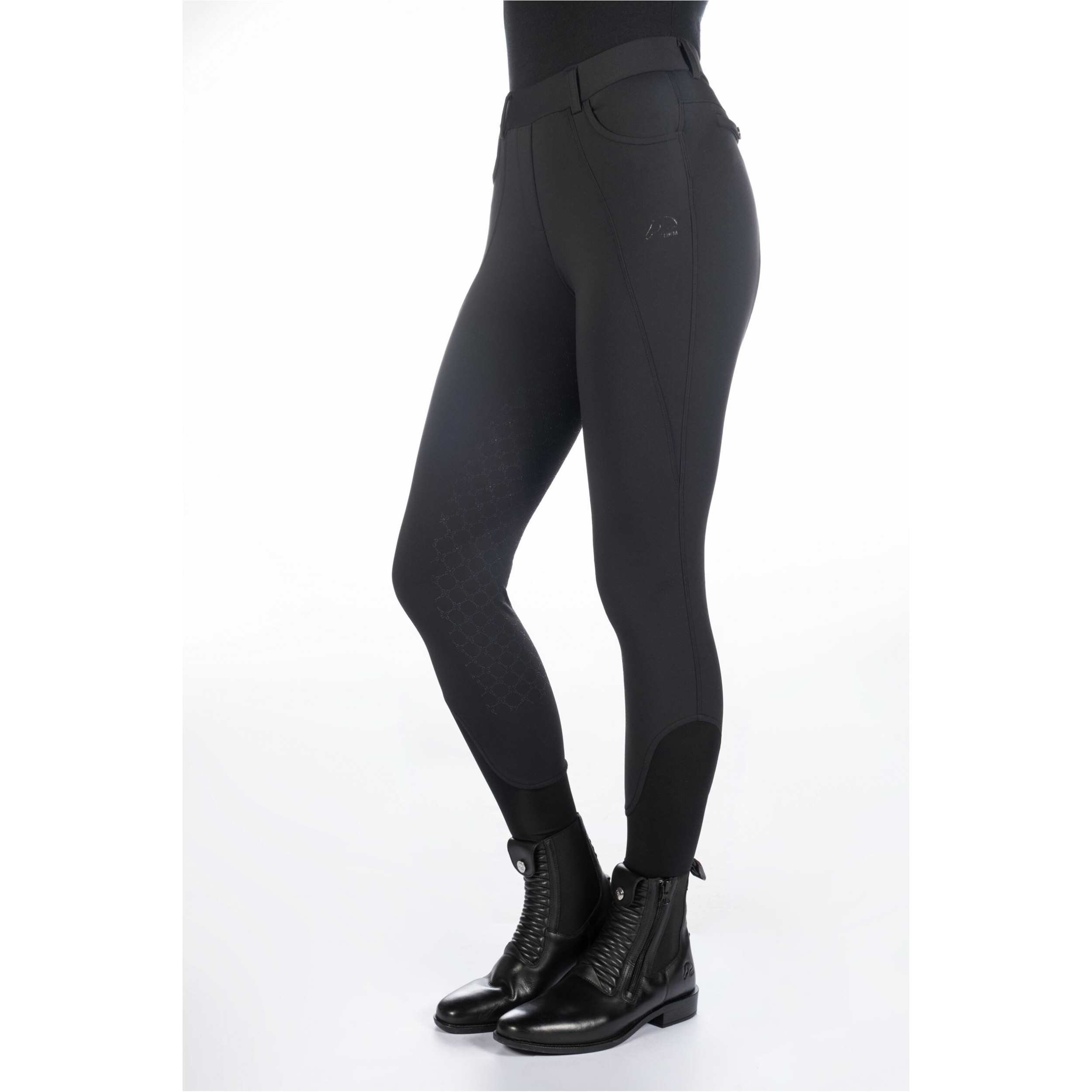 Damen Reitleggings Silikon Vollbesatz ROSEWOOD schwarz