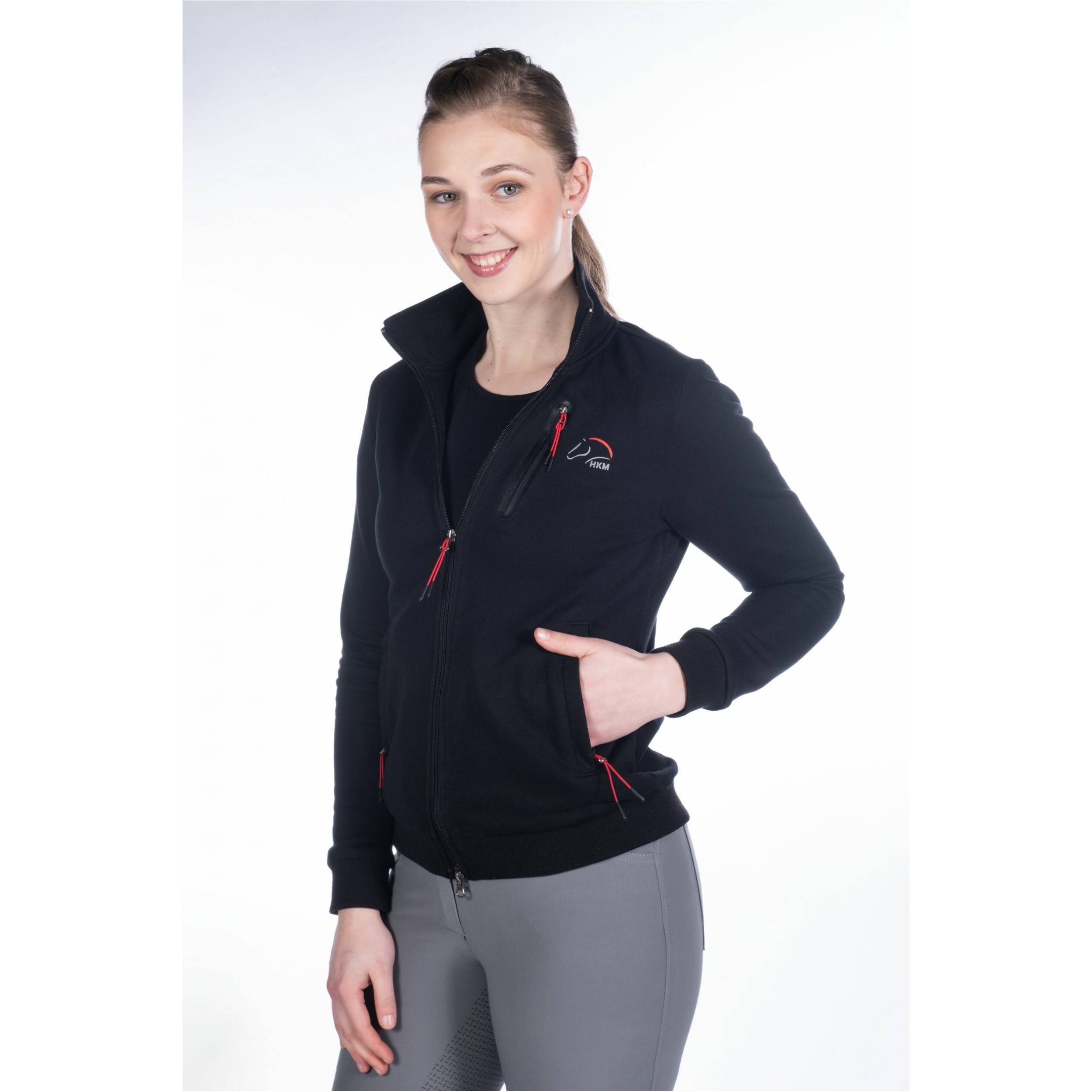 Damen Sweatjacke TEAM schwarz