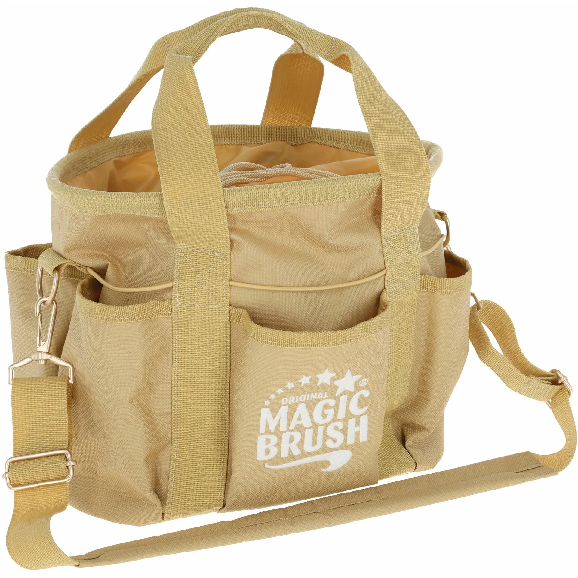 Putztasche goldfarben 30x25x25cm