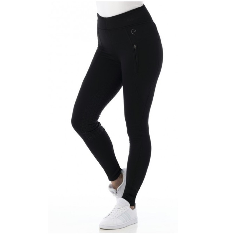 Winter Damen Reitleggings Silikon Vollbesatz DOLOMYT schwarz