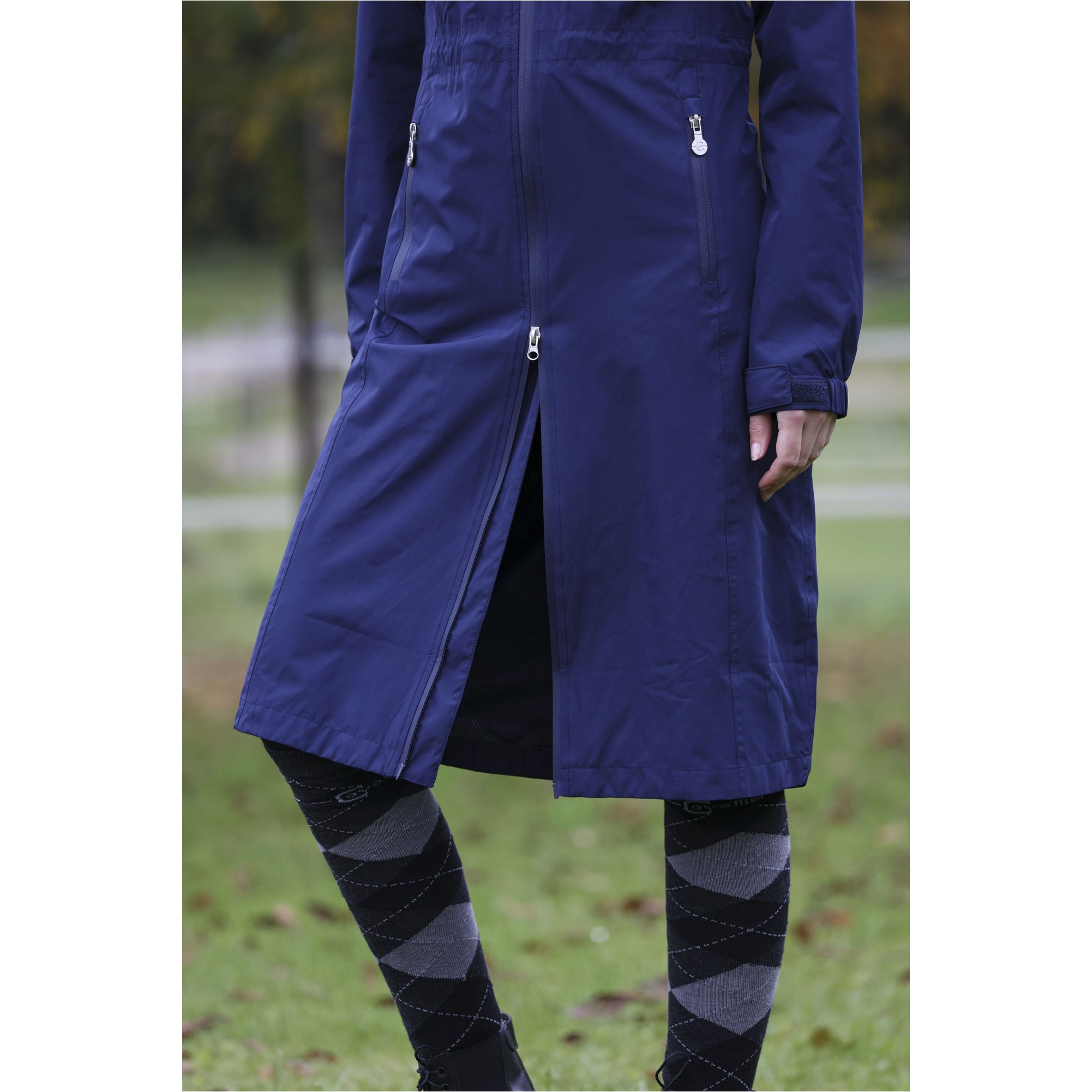 Damen Regenmantel navy