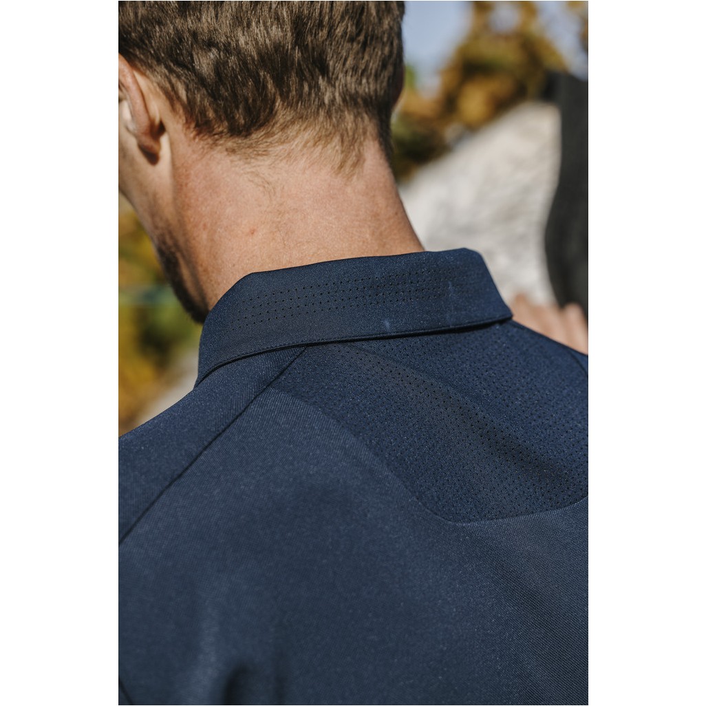 Herren Poloshirt ERIC mit Mesheinsätzen marineblau