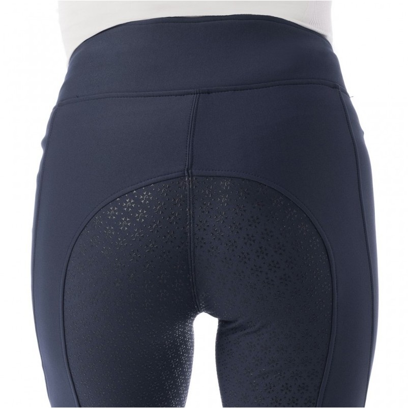 Winter Damen Reitleggings Silikon Vollbesatz DOLOMYT marineblau