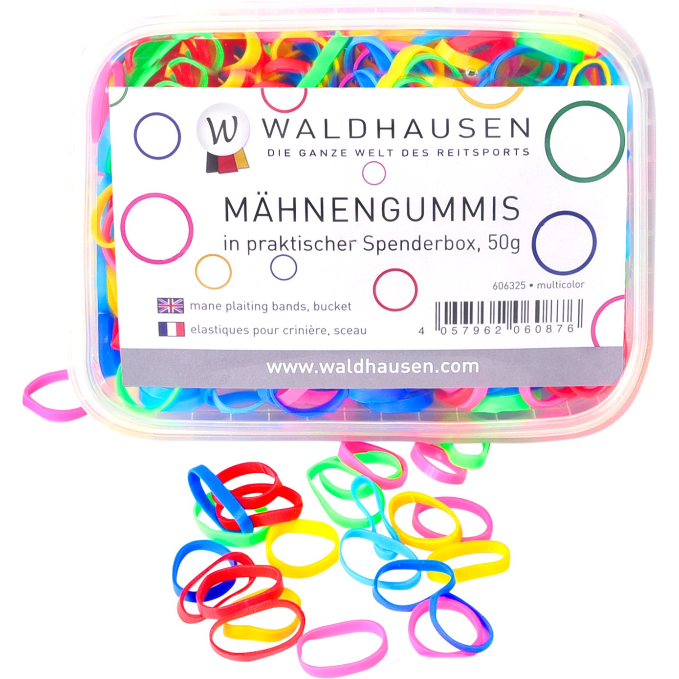 Mähnengummis in Spenderbox extra breit multicolor 