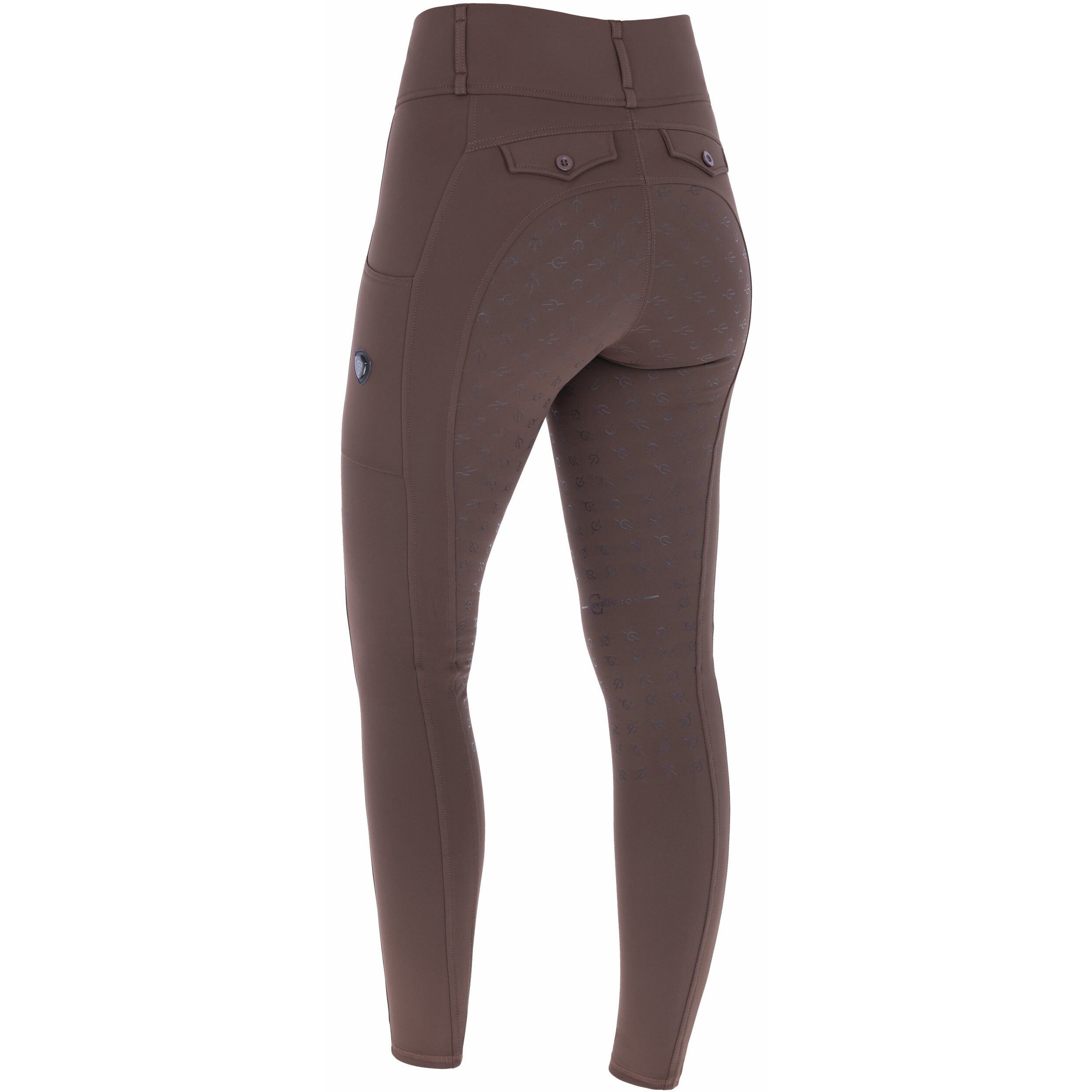 Damen Reitleggings Silikon Vollbesatz H/W24 coffee