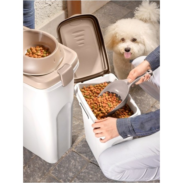 Petfood Container braun/weiß