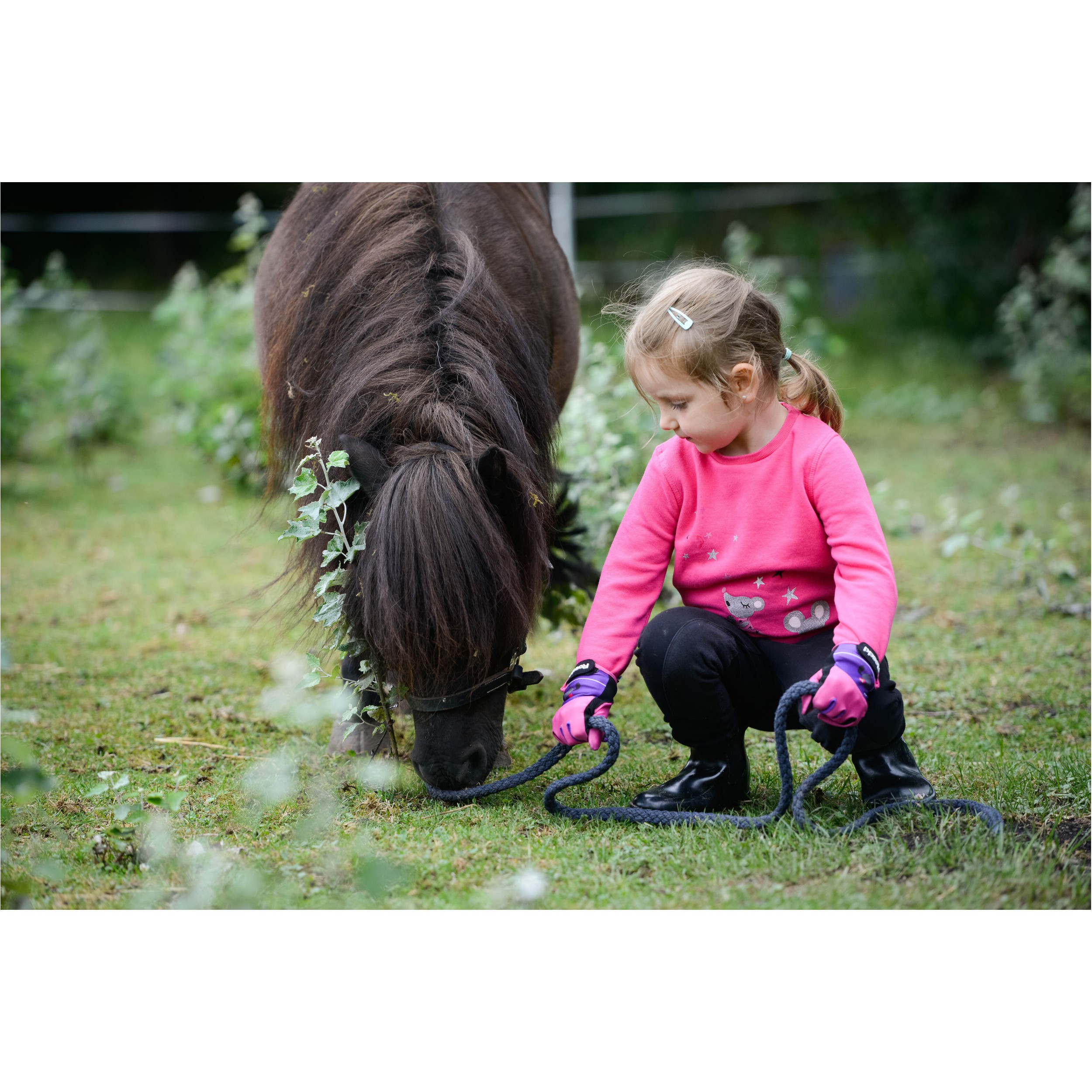 Kinder Reithandschuhe KANSAS pink