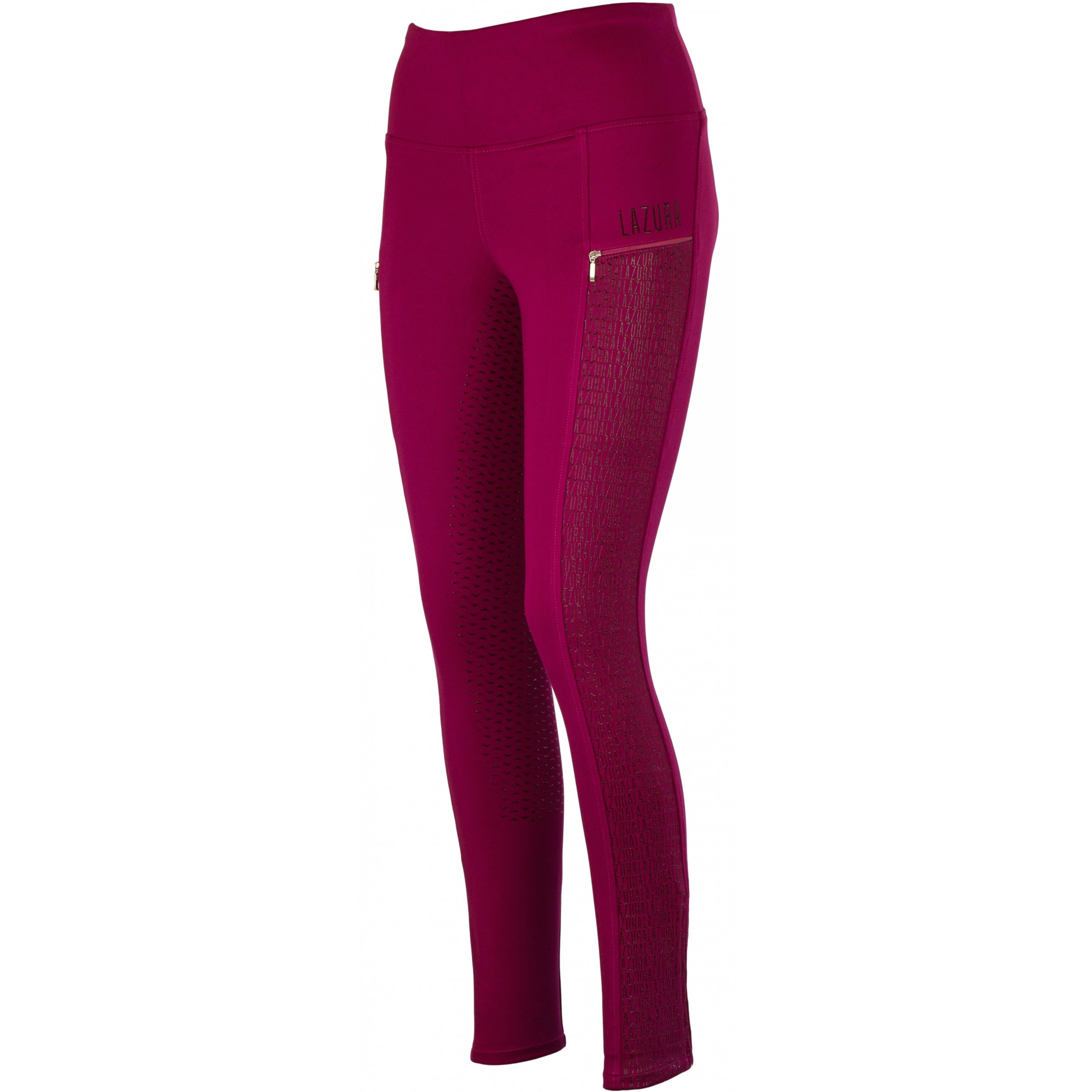 Damen Reitleggings Silikon Vollbesatz DIANA cranberry