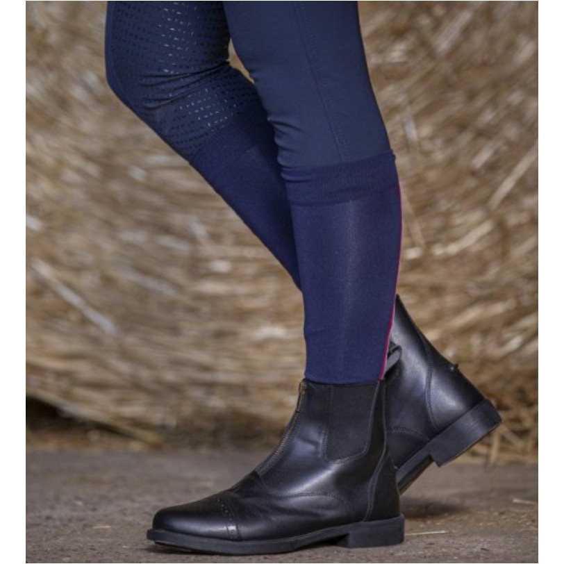 Reitstiefeletten ZIP Leder schwarz