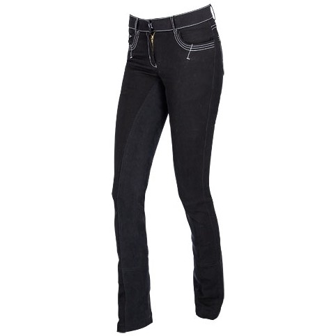 Damen Jodhpur Reithose Vollbesatz BASIC PLUS schwarz