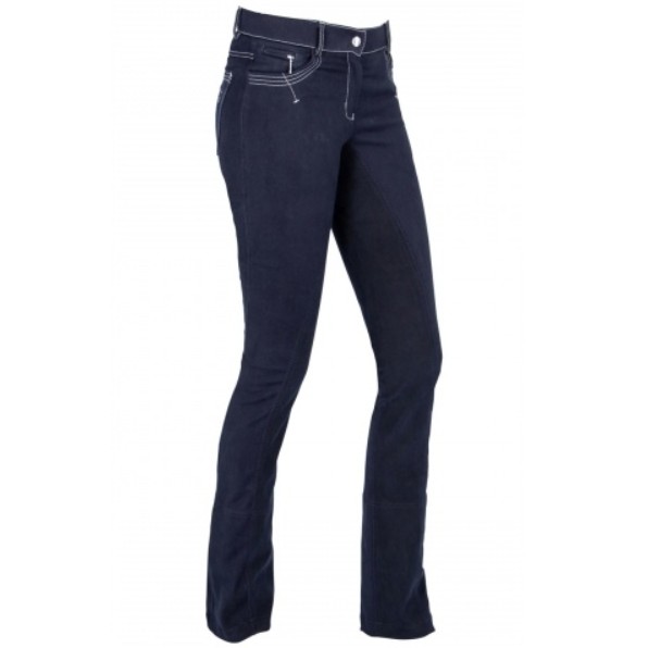 Damen Jodhpur Reithose Vollbesatz BASIC PLUS blau