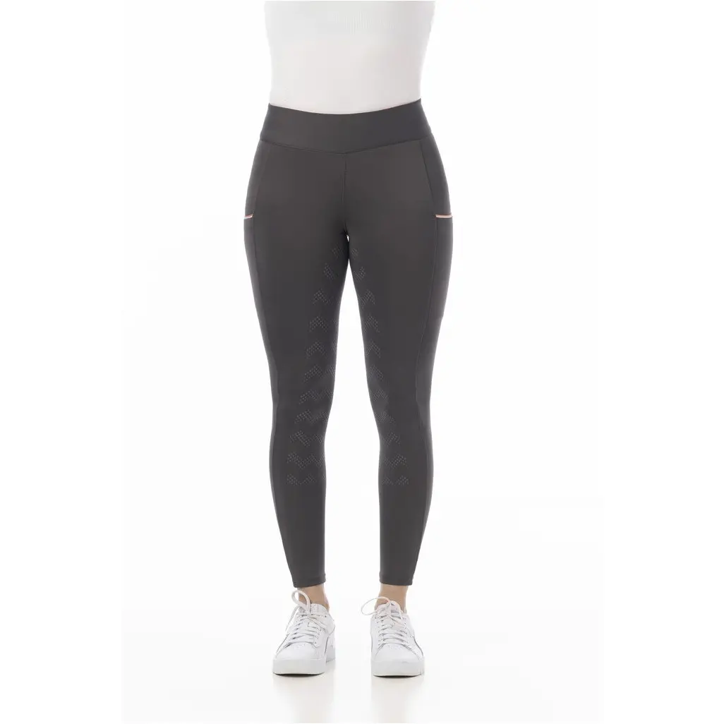 Damen Reitleggings Silikon Vollbesatz AGADIR grau