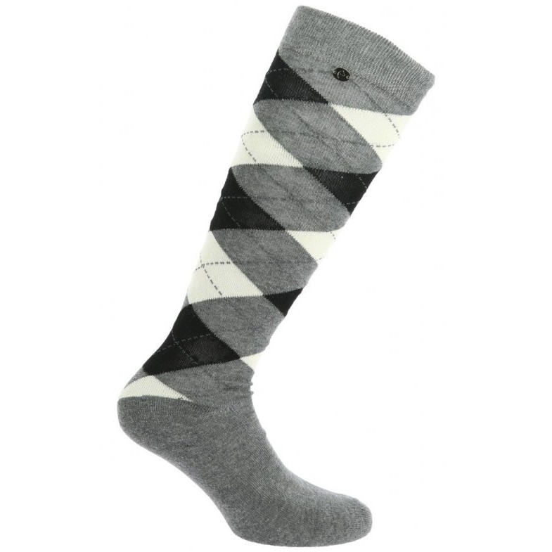 Reitsocken ARGYLE grau/ecru