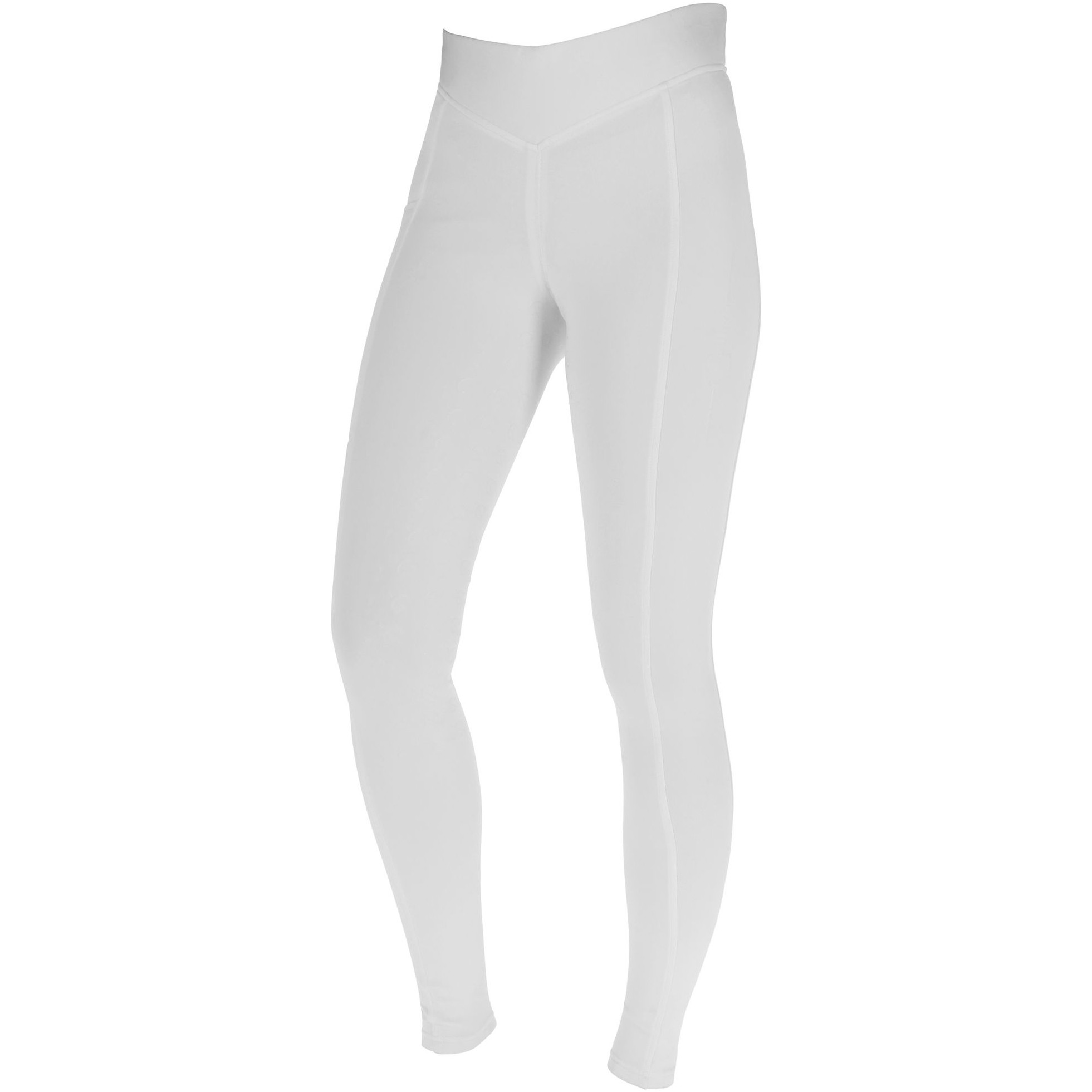 Damen Reitleggings Silikon Vollbesatz CLASSIC STAR weiß