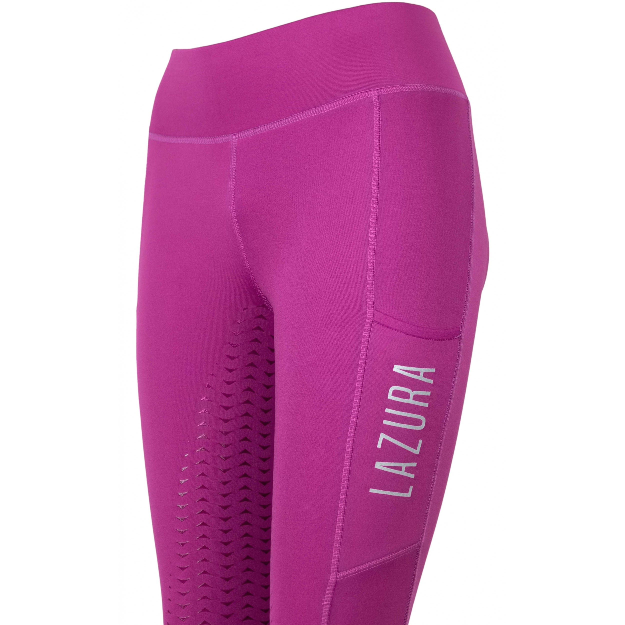 Damen Reitleggings Silikon Vollbesatz EMILIA fuchsia