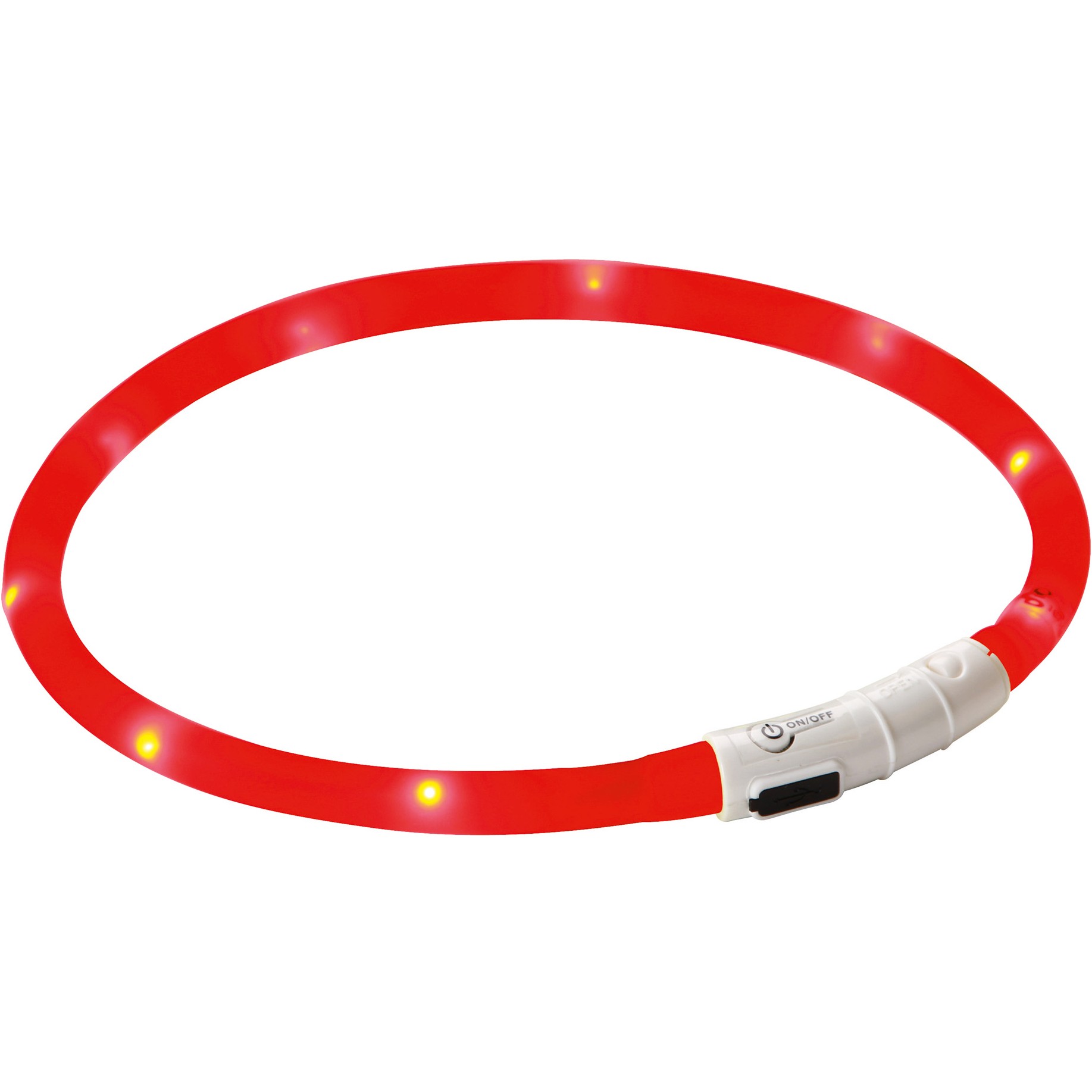 LED-Halsband MAXI SAFE rot 55cm