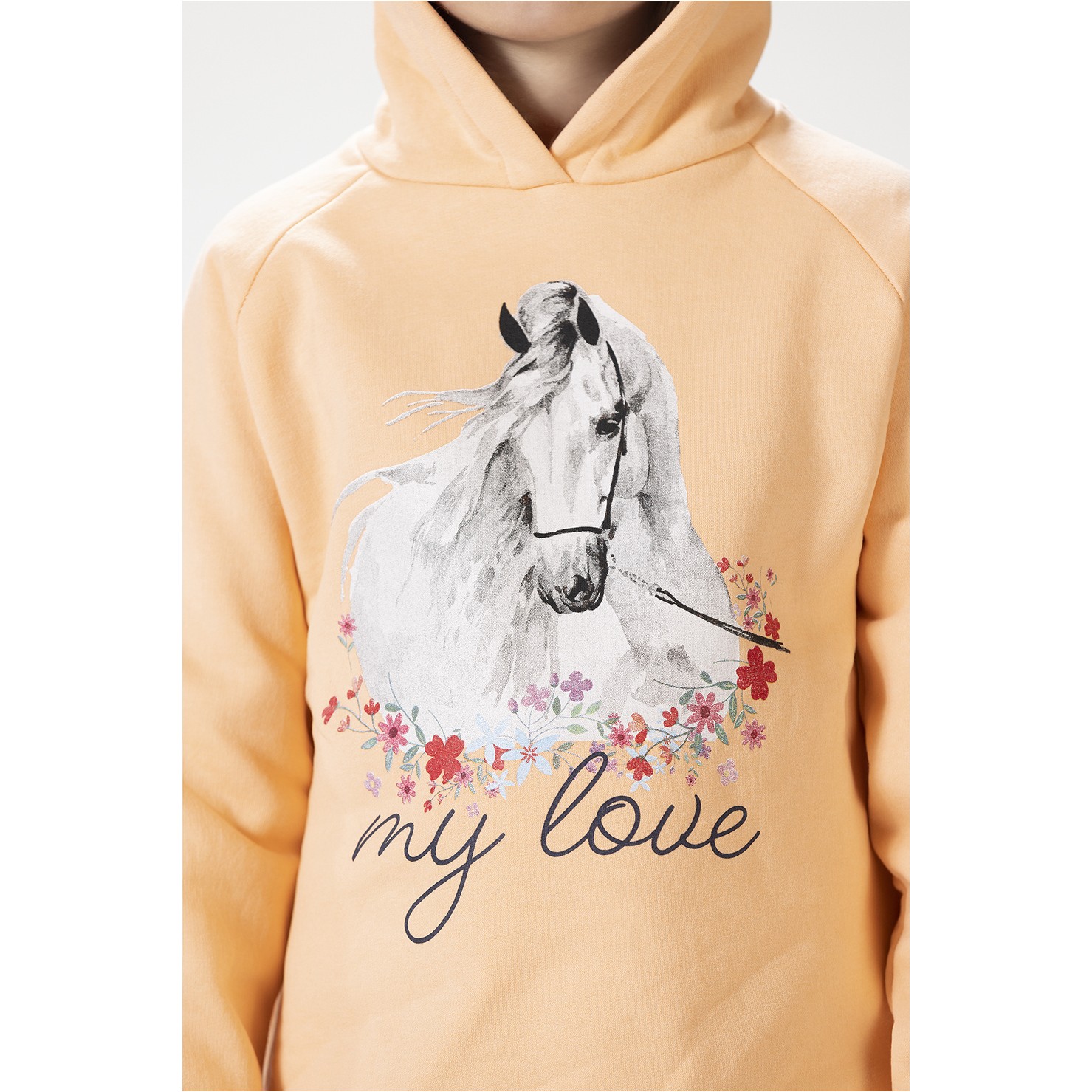 Kinder Hoody HORSE SPIRIT apricot