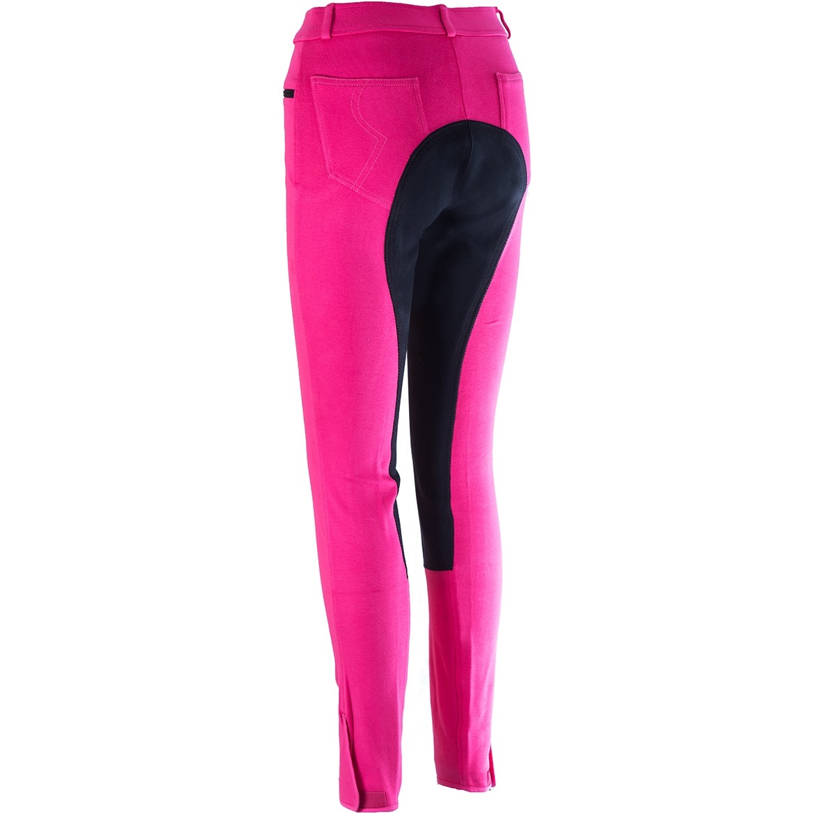 Kinder Reithose Vollbesatz BASICLINE pink/schwarz